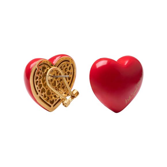 KATE SPADE New York Heart You Statement Studs in Red - Picture 3 of 8